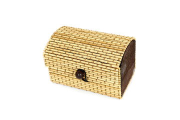 wood gift box isolated on the white background