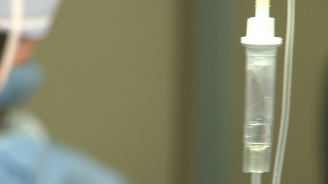 IV drip during robotic hysterectomy surgery