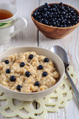 Oatmeal porridge for breakfast