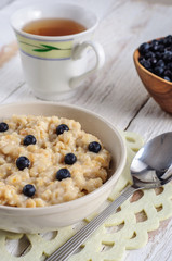 Oatmeal porridge for breakfast