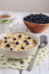 Oatmeal porridge for breakfast