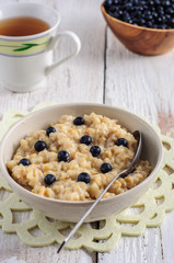 Oatmeal porridge for breakfast