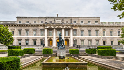 Statue behind the custom house in Dublin