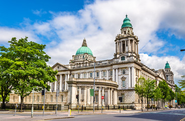 Belfast City Hall - Northern Ireland, United Kingdom - obrazy, fototapety, plakaty