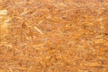 Oriented strand board (OSB) painted yellow