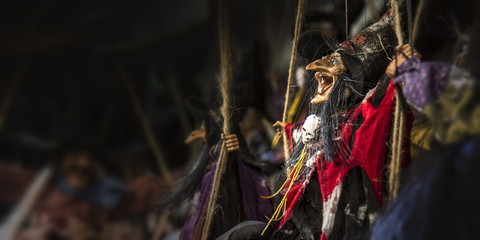 Witch puppet, photo taken in Prague, Czech Republic