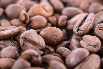 Background of roasted coffee beans