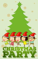 Obraz na płótnie Canvas Children singing christmas songs