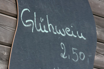 Fototapeta premium Glühwein-Schild auf Föhr