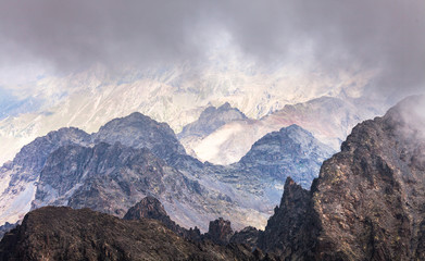 Obraz premium Misty dreamy landscape. Deep misty valley