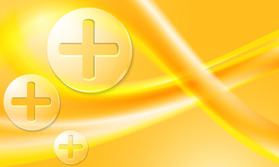 Obraz premium Vector background with abstract rainbow and transparent plus sym