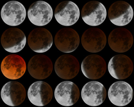 Moon eclipse phases