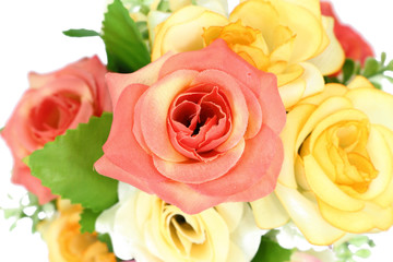 Obraz premium artificial flowers decorative isolated on the white background