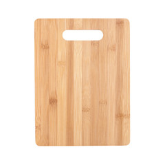 Cutting board made of bamboo isolated on white