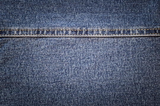 Jeans texture with seam
