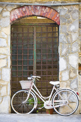 Fototapeta na wymiar Vélo rose