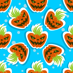 pumpkins seamless pattern