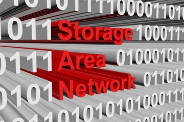 Storage Area Network are represented as binary code