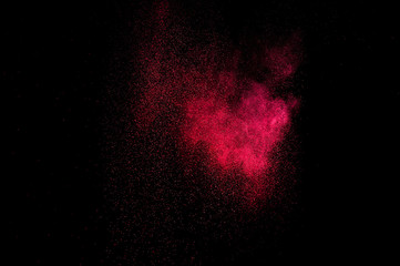 Abstract red and pink paint Holi.