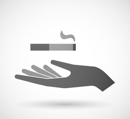 Isolated hand giving a cigarette