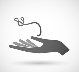 Isolated hand giving  an ebola sign