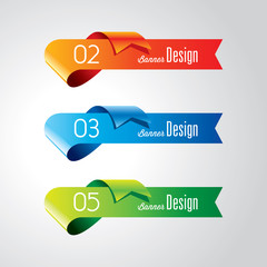 Colorful promotional banner design, vector illustration
