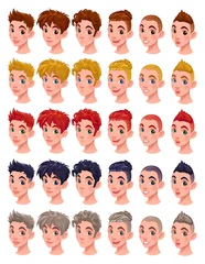 Deurstickers Avatar guys, vector isolated objects © ddraw