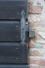 Detail eines verwitterten hauses