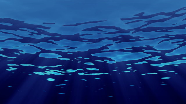 Water FX0209: Light filters down through blue water (Loop).