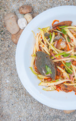 Fresh mango salad with crab , asian style food