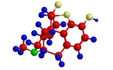 Molecular structure of morphine