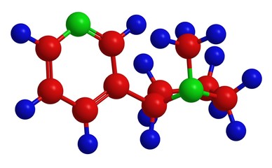 Molecular structure of nicotine