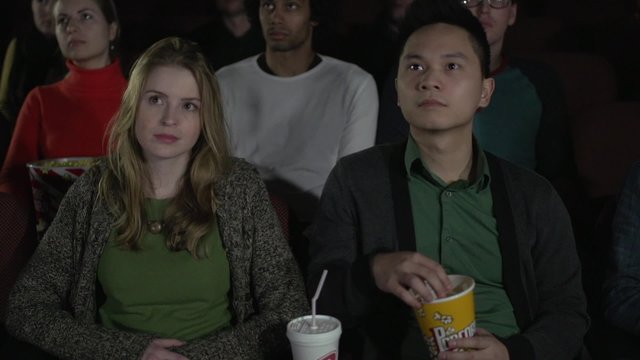 Couple enjoying a movie