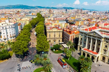 Foto op Plexiglas La Rambla in Barcelona, Catalonië, Spanje © Kavalenkava