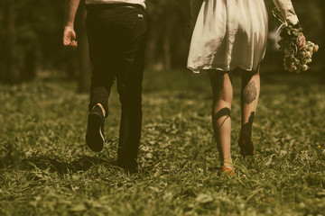 Fototapeta premium beautiful couple in park