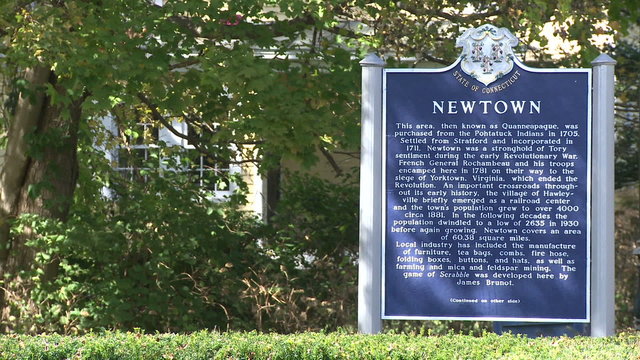 Newtown welcome sign