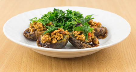 Stir Fried Pickled Eggs with Crispy Basil