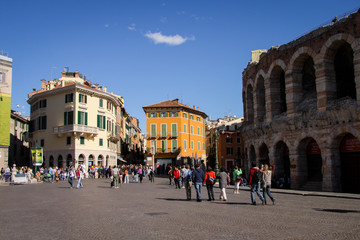Fototapeta premium Piazza Bra in Verona