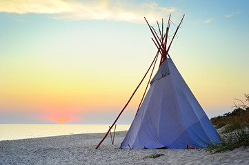 Teepee on the beach © joyt