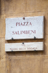 Piazza Salimbeni in Siena, Tuscany