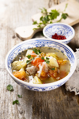Soup with meat and vegetables