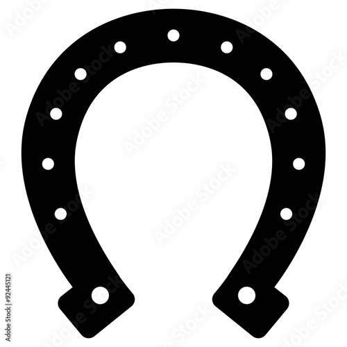"Hufeisen, Icon, schwarzweiß, Vektor, freigestellt