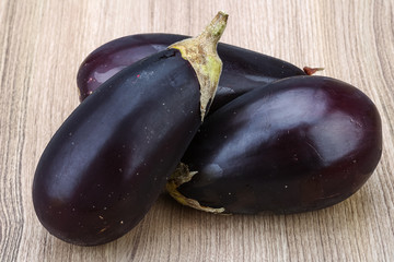 Raw eggplants