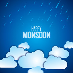 background for Happy Monsoon Season.