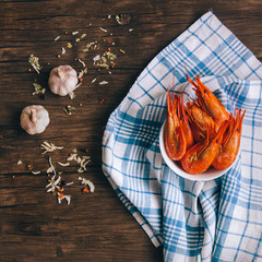 Shrimp with herbs and garlic