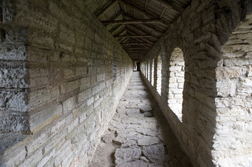 Fortress Shlisselburg. Gallery in the wall