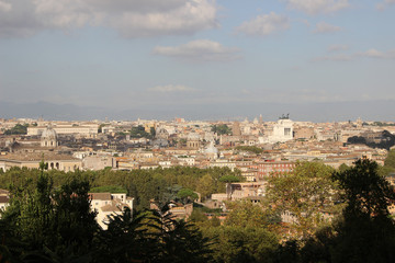 Obraz premium Rome,Italy,evening,View of Rome from the Janiculum hill.
