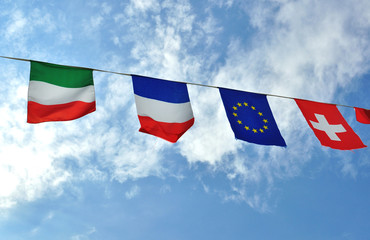 Flags of alpine countries