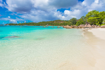Anse Lazio - Tropical beach in Seychelles, paradise island Praslin
