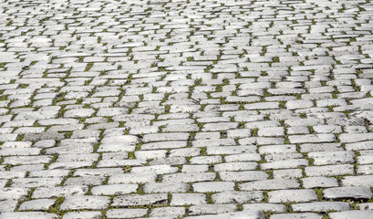 cobbled road as background